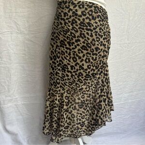 Mango Leopard-Print Skirt